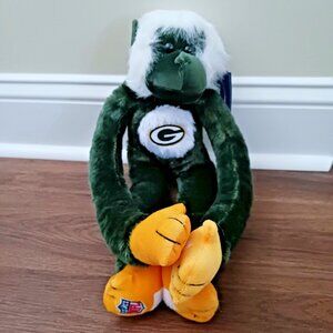 NEW Forever Collectibles NFL Green Bay Packers Rally Monkey Hanging Plush Hug